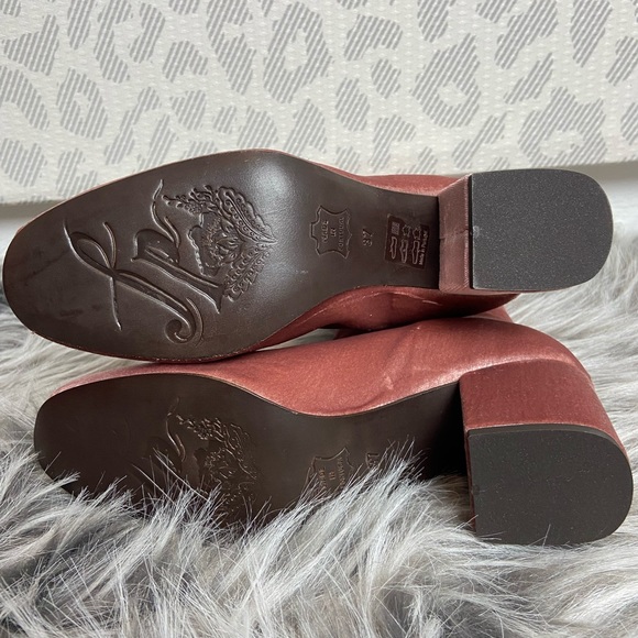 FREE PEOPLE Cecile Velvet Soft Girly Pink Ankle Boot Bootie Size 37 (US 7) - Picture 8 of 11